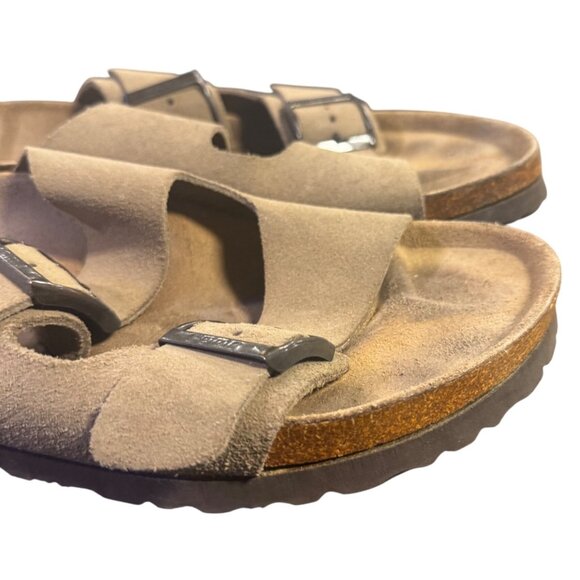 BIRKENSTOCK BETULA ARIZONA SANDAL Mens EU 43 US M 10 Light Brown Suede - Picture 4 of 11
